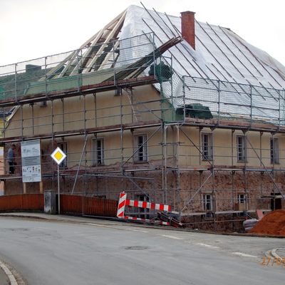 2018-03 Dachsparren austauschen - Putz im OG abstemmen